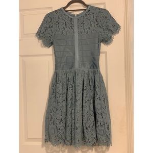 French Connection blue lace dress